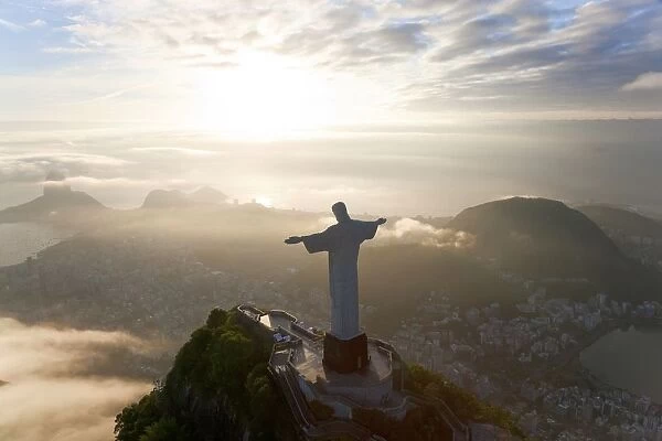The Art Deco statue of Jesus, known as Cristo Redentor (Christ the Redeemer)