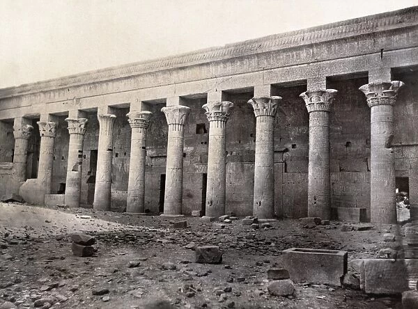 EGYPT: TEMPLE OF ISIS. Peristyle hall at the Temple of Isis, built in the 4th century B