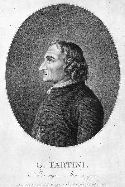 GIUSEPPE TARTINI (1692-1770). Italian violinist and composer. Aquatint engraving