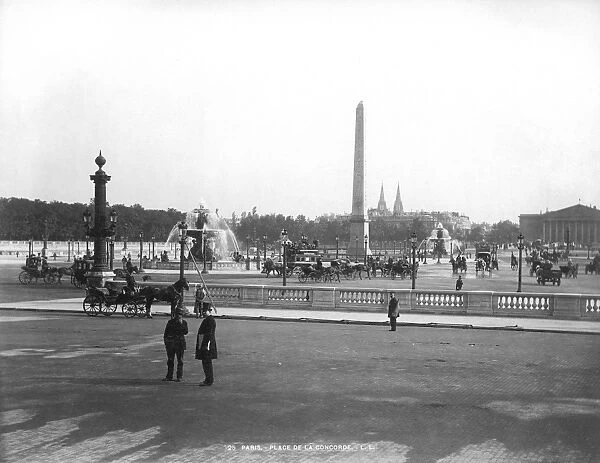 PARIS: PLACE DE LA CONCORDE. View of the Place de la Concorde in Paris, c1900
