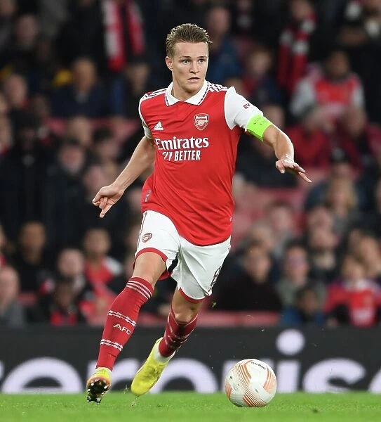 Martin Odegaard in Action: Arsenal vs PSV Eindhoven, UEFA Europa League 2022-23