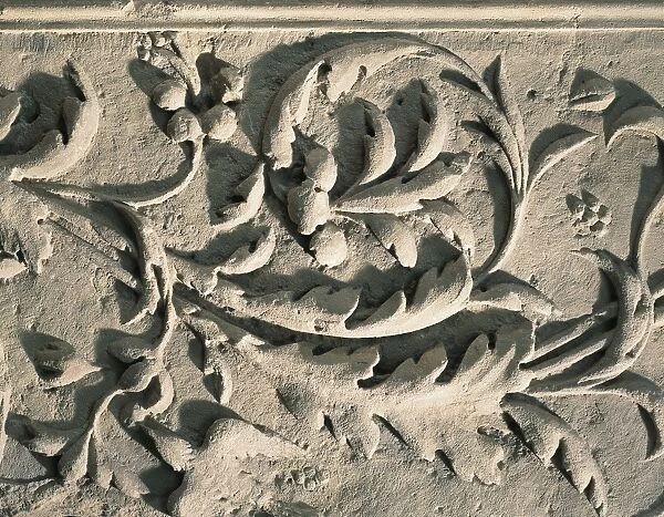 France, Decoration with leaves and birds