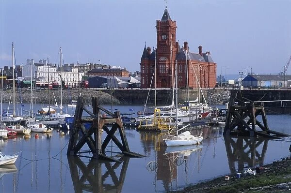 Great Britain, Wales, Cardiff, 19th century, Pierhead Building overlooking the Cardiff Bay