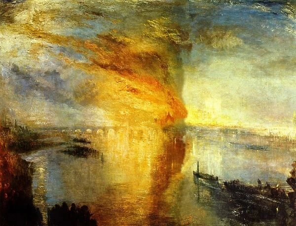 Joseph Mallord William Turner (1775-1851) English artist. The Burning of the Houses of Parliament