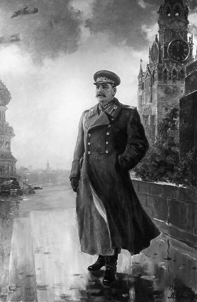 Portrait of joseph stalin, oil painting by alexander gerasimov, 1944