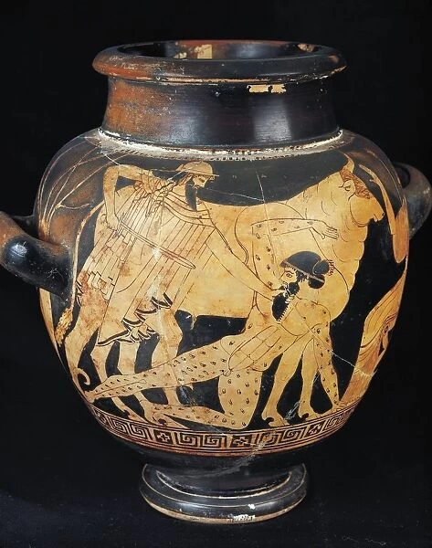 Stamnos with killing of Argos, by Painter of Argos, 480-460 B. C