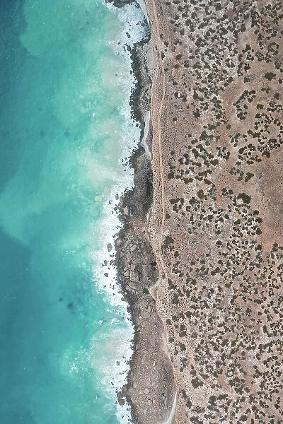 Nullarbor Cliffs photographed from a drone perspective, South Australia, Australia