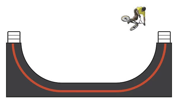 BMX cyclist in mid-air