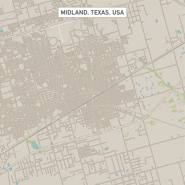 Midland Texas US City Street Map