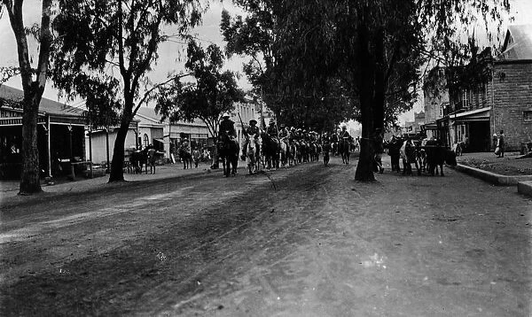 Nairobi. circa 1915: South African Boer settlers entering Nairobi in British East Africa