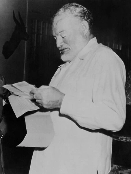 American writer Ernest Hemingway 1952