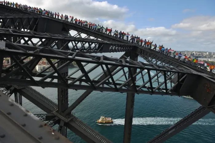 Framed Print : Australia-Charity-Bridge-Climb Framed Print : Australia-Charity-Bridge-Climb