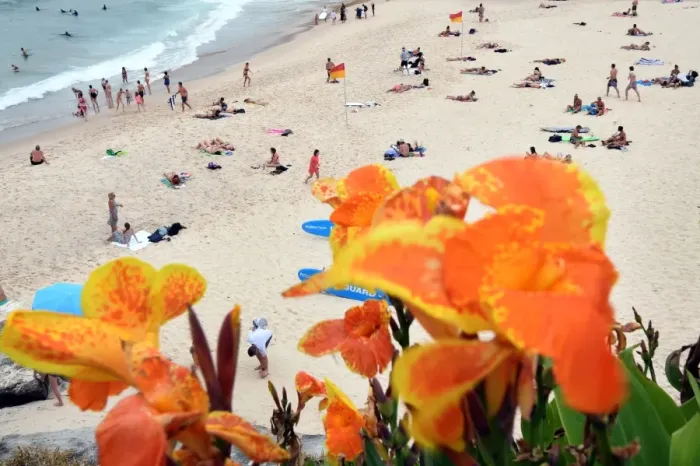 Framed Print : Australia-Weather-Tamarama-Beach