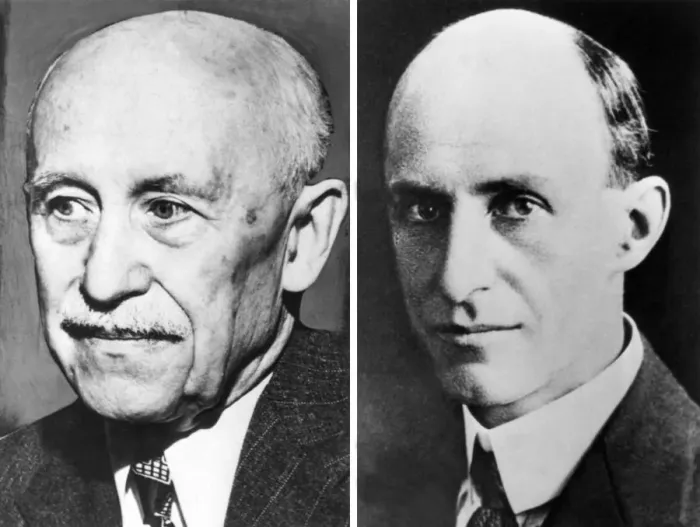 Framed Print : Aviation Pioneers Orville (L) and Wilbur Wright