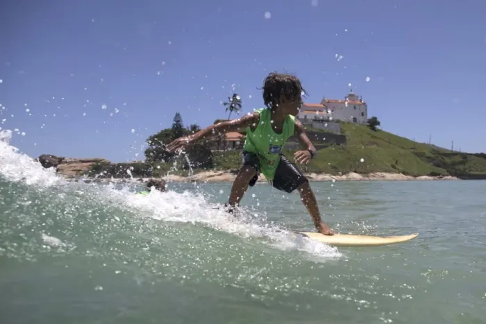 Framed Print : Brazil-Surf-School