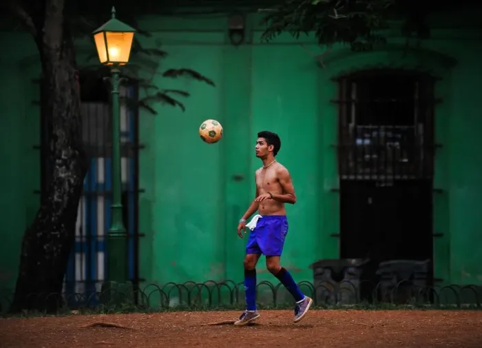 Framed Print : Cuba-Theme-Football Framed Print : Cuba-Theme-Football