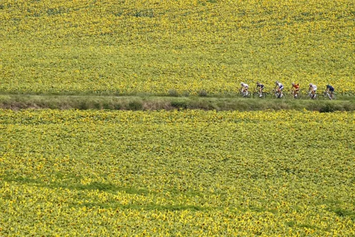 Framed Print : Cycling-Fra-Tdf2011-Breakaway-Postcard
