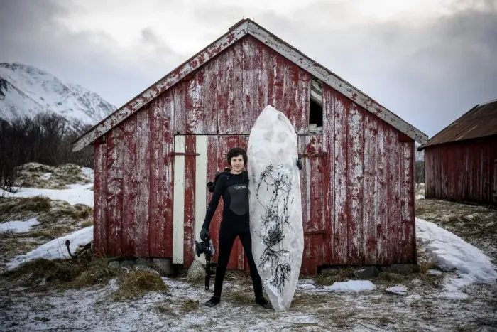 Framed Print : Douniamag-Surfing-Lofoten-Ice Board-Photo Essay Framed Print : Douniamag-Surfing-Lofoten-Ice Board-Photo Essay