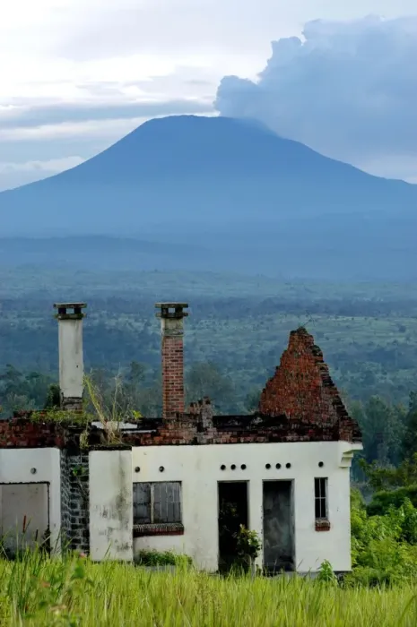 Framed Print : Dr-Congo-Virunga-Volcano