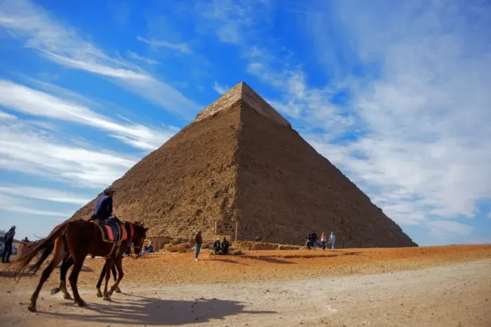Framed Print : Egypt-Pyramids-Travel-Horse