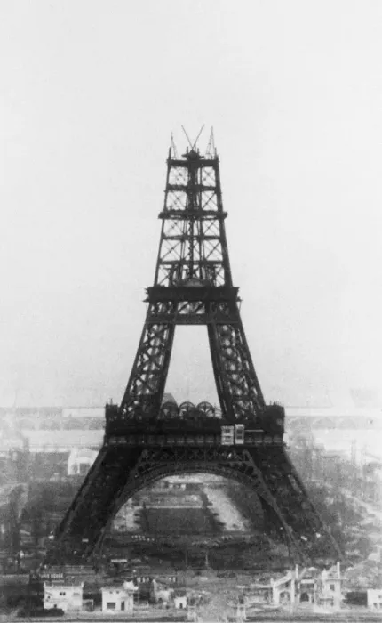 Framed Print : Eiffel Tower Construction