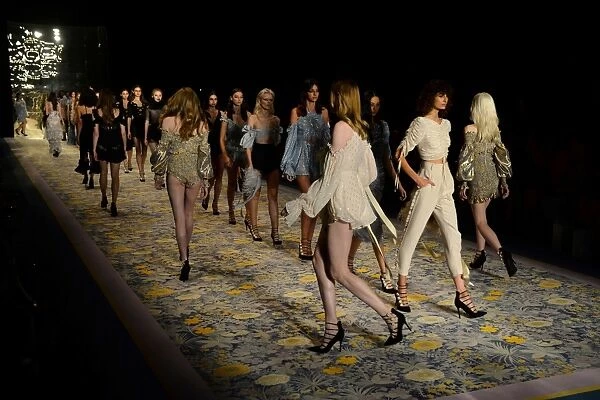 Fashion-Australia. Models show creations by Australian designer Alice McCall