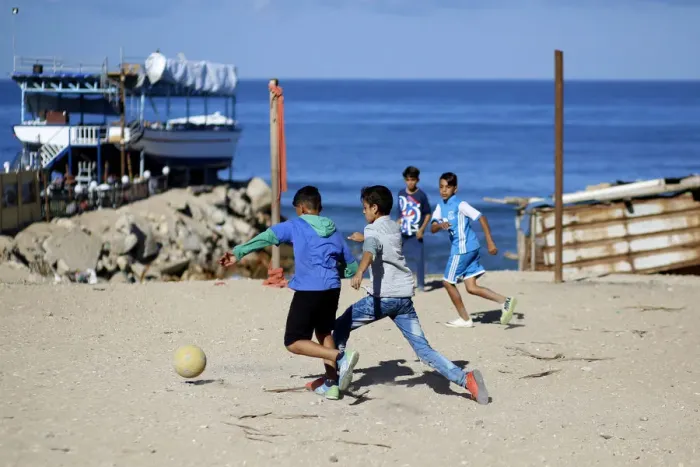 Framed Print : Fbl-Gaza-Pitch-Landscape Framed Print : Fbl-Gaza-Pitch-Landscape