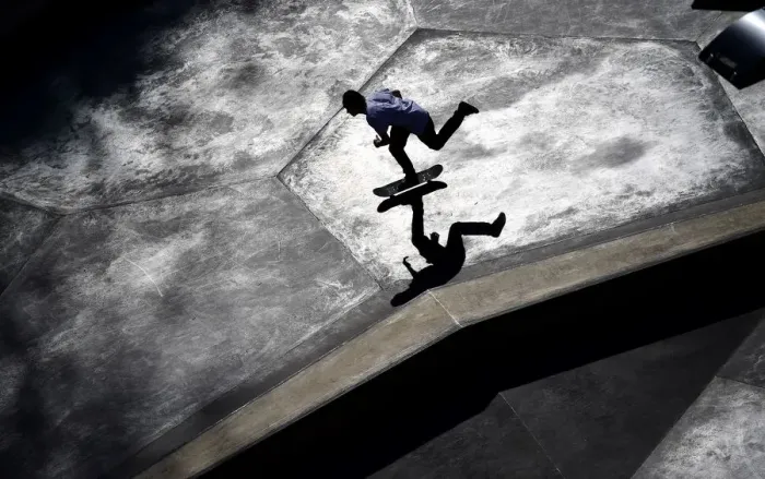 Framed Print : Features-Luxembourg-Skateboard