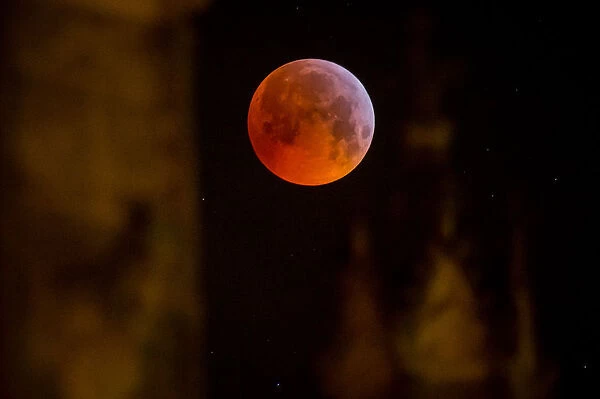 France-Eclipse-Moon. A picture taken on January 21