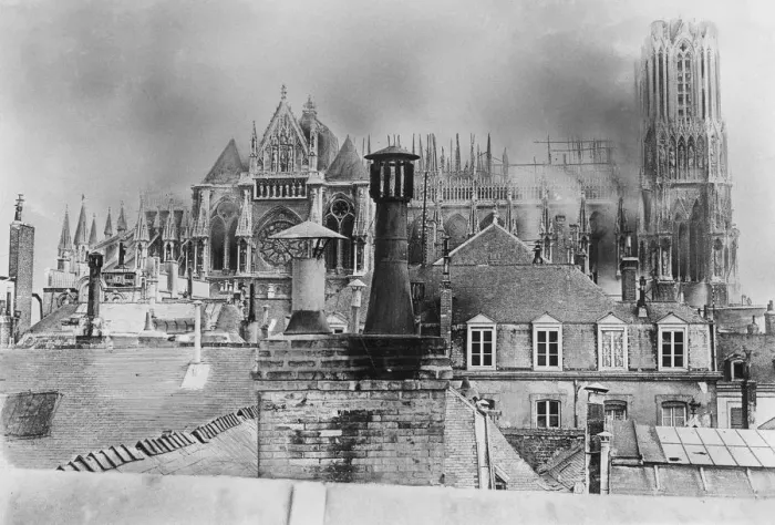 Framed Print : France-Religion-Cathedral-Reims-Black and White Framed Print : France-Religion-Cathedral-Reims-Black and White