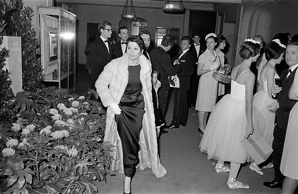 French dancer Zizi Jeanmaire arriving at the Champs-Elysees Theater