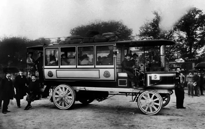 Framed Print : French Steam Omnibus in 1895 Framed Print : French Steam Omnibus in 1895