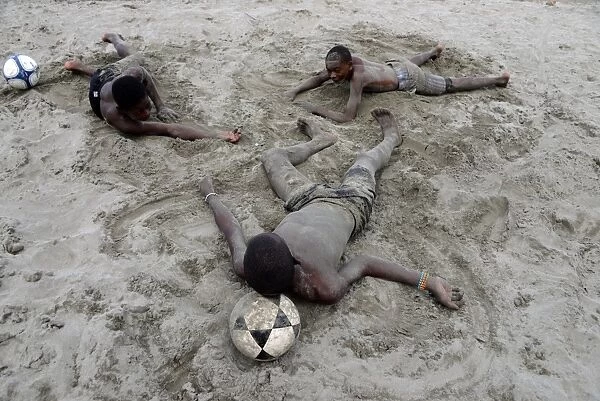 Garifuna Children Rest after Football