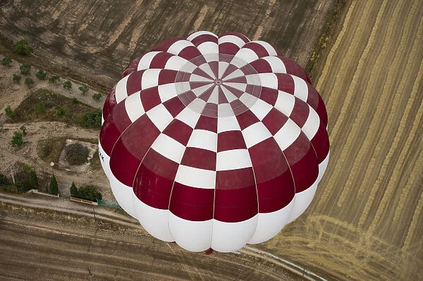 A hot-air balloon flies during the 21th European Balloon Festival in Igualada, near