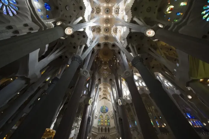 Framed Print : Interior view of the Expiatory Church of the Sagrada Familia (Holy Family) basilica Framed Print : Interior view of the Expiatory Church of the Sagrada Familia (Holy Family) basilica
