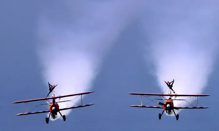 Framed Print : Kuwait-Air-Show-Breitling-Wingwalker Framed Print : Kuwait-Air-Show-Breitling-Wingwalker
