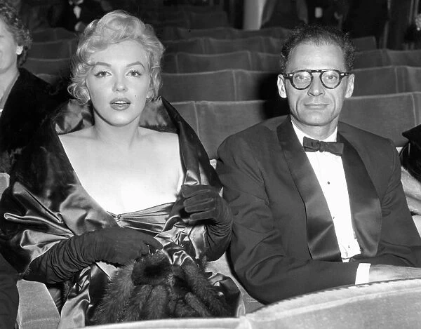 Marilyn Monroe and Arthur Miller at the Comedy Theatre in London