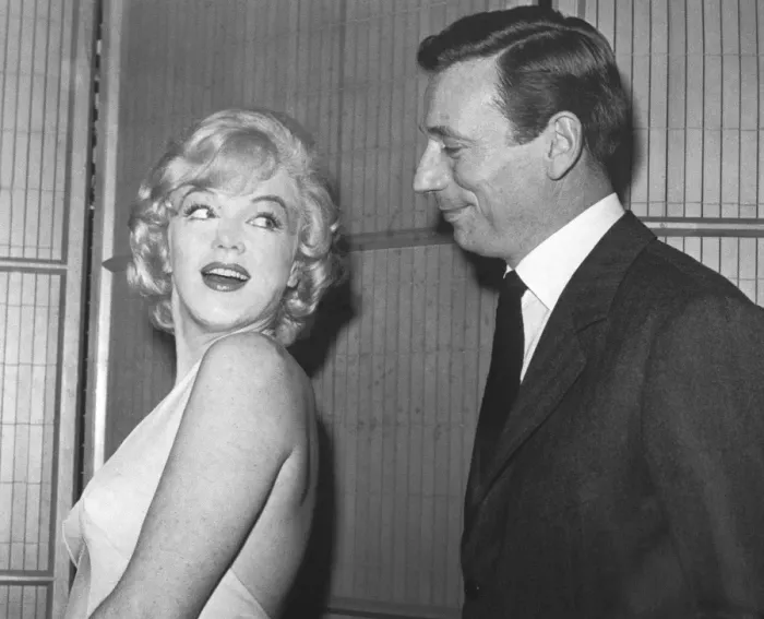 Framed Print : Marilyn Monroe and her Co-star Yves Montand Framed Print : Marilyn Monroe and her Co-star Yves Montand