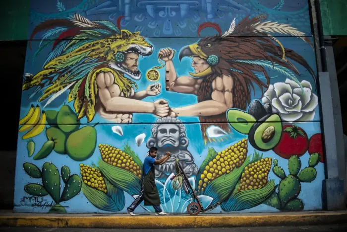 Framed Print : Mexico-Art-Mural Framed Print : Mexico-Art-Mural