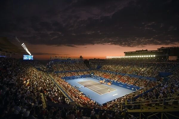 Mexico-Tennis-Open. View of the stadium during the match between Spanish