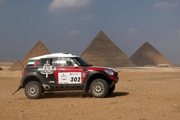 Moto-Rally-Egy. UAE's Khalifa al-Mutaiwei and his co-driver Andreas Schulz