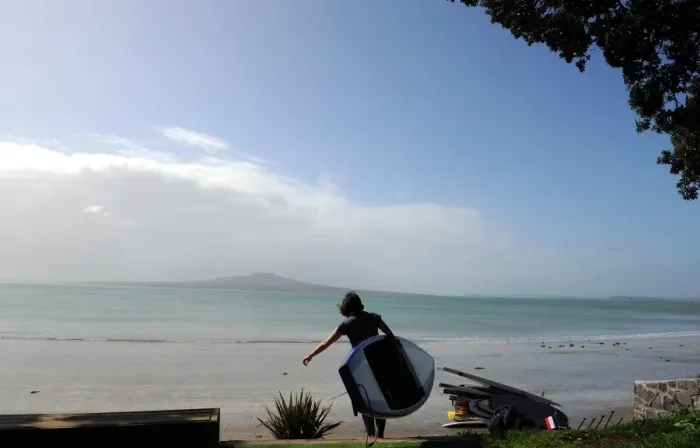 Framed Print : New Zealand-Surfing-Feature