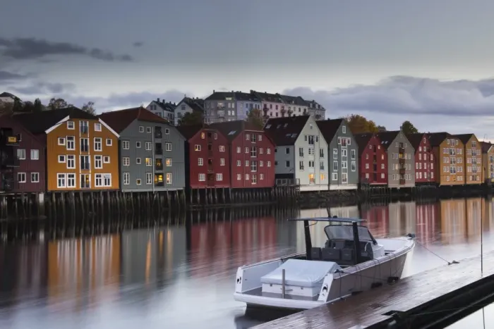 Framed Print : Norway-Travel-Feature-Houses-Boat Framed Print : Norway-Travel-Feature-Houses-Boat