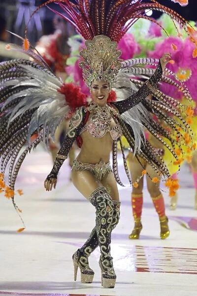 Paraguay-Carnival. Dancers perform during the carnival in Encarnacion