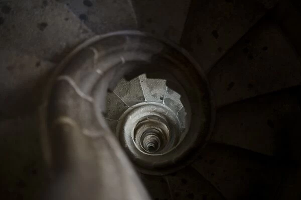 Picture shows the spiral staircase of the Passion facades bell tower (Western