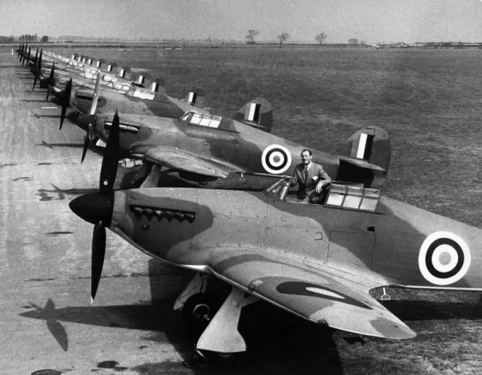 Framed Print : Raf-War Plane-Spitfire-Hurricane