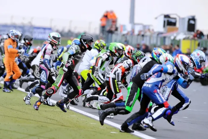 Framed Print : Riders Run to Bike at Bol d Or Framed Print : Riders Run to Bike at Bol d Or