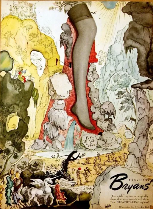 Framed Print : Salvador Dali Adverts for stockings