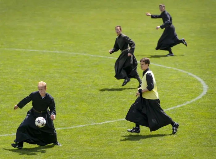 Framed Print : Seminarians of the International Seminary of Saint Pius X wearing their cassocks