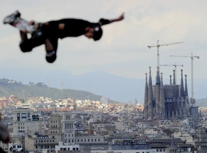 Framed Print : Spain-Barcelona-Xgames-Skate Framed Print : Spain-Barcelona-Xgames-Skate